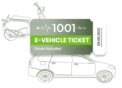 Ticket: 1 x E-VEHICLE (driver included)